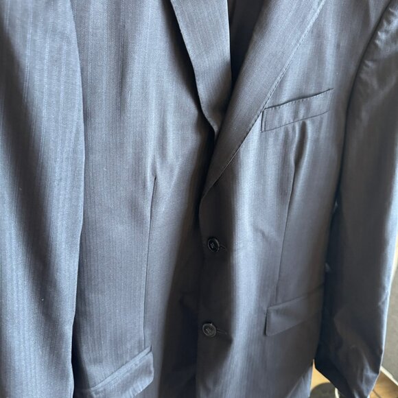 Ermenegildo Zegna Z Navy Blue Pinstripe Two Button 42R IT52 Suit Jacket - Picture 7 of 14